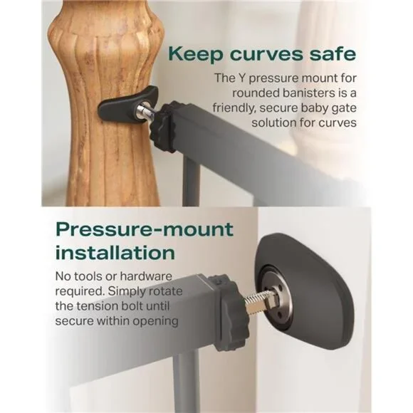 29.7-46 Baby Gate for Stairs, Mom's Choice Awards Winner-Auto Close Dog Gate